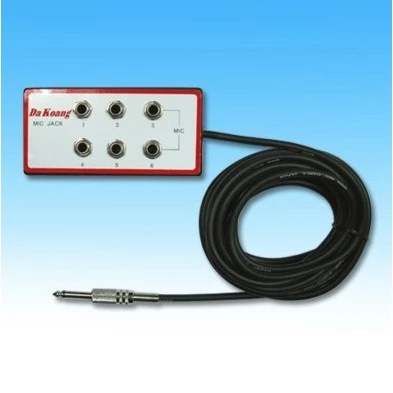 【 大林電子 】MIC1分3 附調音量調整 14尺 1分6 20尺 6.3MM 麥克風分配器