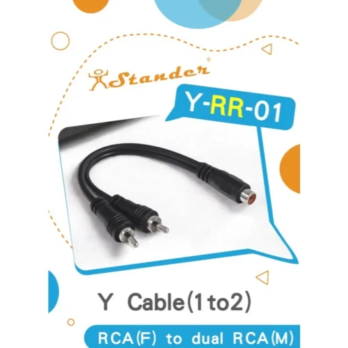 【 大林電子 】Stander Y-RR-01 RCA 梅花母頭 轉兩個 RCA 公頭 音源訊號分接線