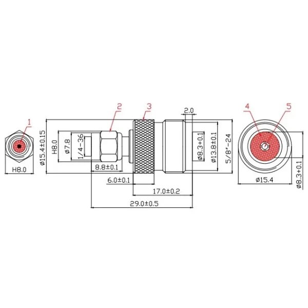 【 大林電子 】SMA公-N母 RF連接器 1227