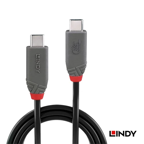 【 大林電子 】LINDY 林帝 USB4 Gen3x2 Type-C公to公 PD240W傳輸線 0.8m 36956