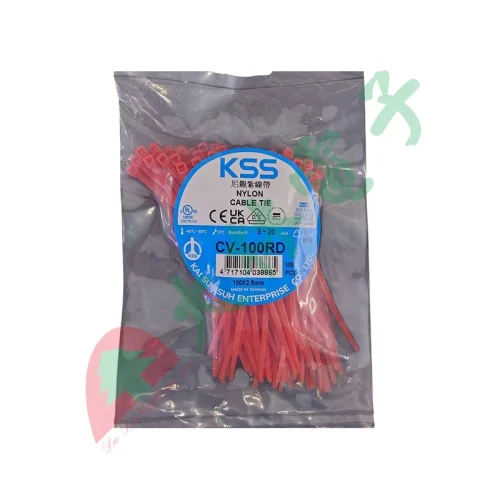 tw-11134207-7rbk8-mawh9eb1jyoo21 【大林電子】凱士士 KSS 尼龍紮線帶 紅色 100入 CV-100RD