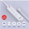 【大林電子】PEC-343P6W 4切3座6尺USB電源延長線 台灣製造