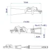 【 大林電子 】 HILA 海碁 小鱷魚夾(母2mm) FC-A40