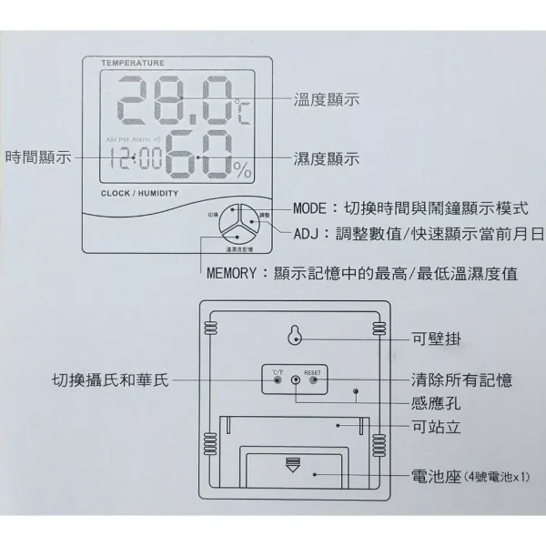 【 大林電子 】 kolin 歌林 電子式溫溼度計 KGM-DLB02