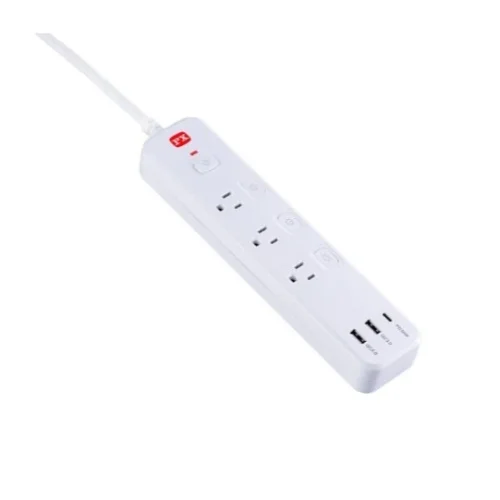 【大林電子】PEC-343P6W 4切3座6尺USB電源延長線 台灣製造
