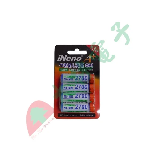 【 大林電子 】iNeno 3號 2700mAh 鎳氫充電電池 BI-AA27-4 4入