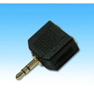 tw-11134207-81ztl-mjv957odxdkzf9 【 大林電子 】3.5立體頭-雙3.5立體座 鍍金 1分2 轉接頭 音響配件