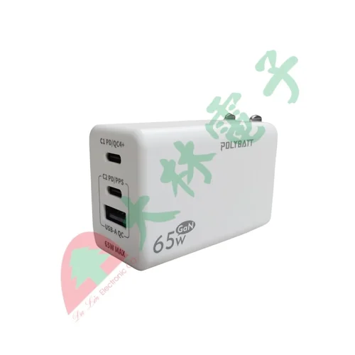 tw-11134207-81ztp-mji40rduzbpf32 【 大林電子 】POLYBATT 65W GaN 氮化鎵充電器 1A2C 白色 GAN05-65W-WH