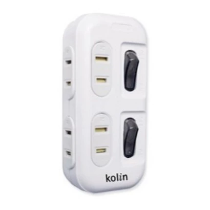 tw-11134207-820l7-msr1wqnspbt259 【 大林電子 】歌林 KOLIN KEX-WD202R 2P二開四插防雷擊插座