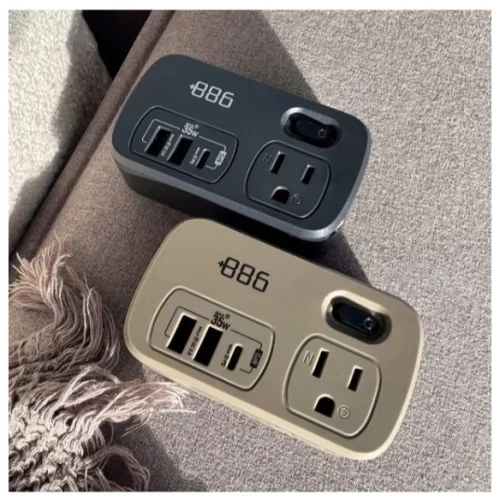 【 大林電子 】極野家 +886 1開2壁插轉接器 USB-C+A PD 35W HWS2123 1C2A