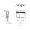 【 大林電子 】 汽車保險絲片中型1A/2A/3A/5A/7.5A/10A/15A/20A/25A/30A40A 5入裝