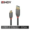 tw-11134207-820ld-mpt803zuizuo78 【 大林電子 】LINDY 林帝 ANTHRA USB 3.2GEN2 C公 TO A公 傳輸線0.5M 36910_A