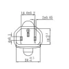 【 大林電子 】公插頭 IEC C14 母座 NEMA 5-15R 轉接頭