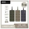 【 大林電子 】極野家 +886 1開6插雙排延長線1.8米 V2 HPS2160 台灣製造