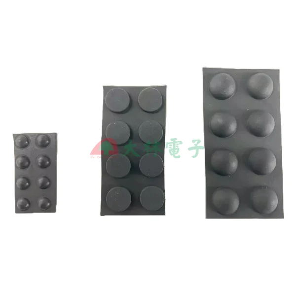 【 大林電子】橡膠腳墊 橡膠黑 方格形 圓半球 黑膠墊 方格型 3M 背膠
