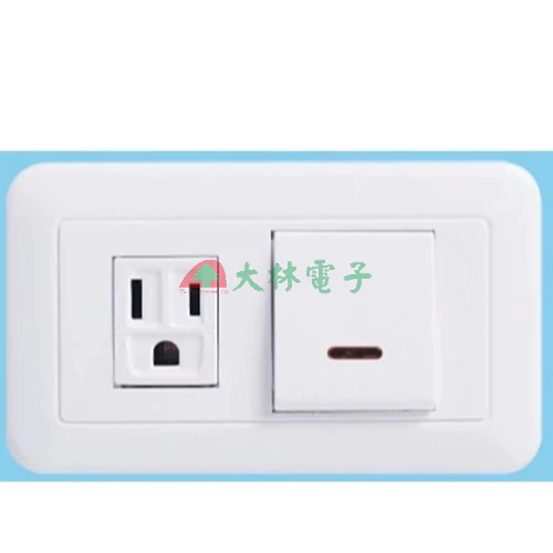 【 大林電子 】台昱電工 雪白型開關 一切 二切 三切 單插座附接地組