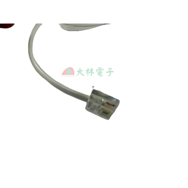 【大林電子】 電話端子線 P+Y 白色 2C 7尺 電話線 CA2PYW